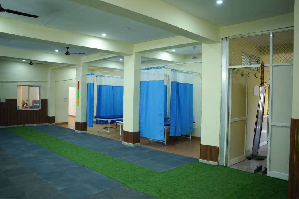 Clinic corridor and reception area